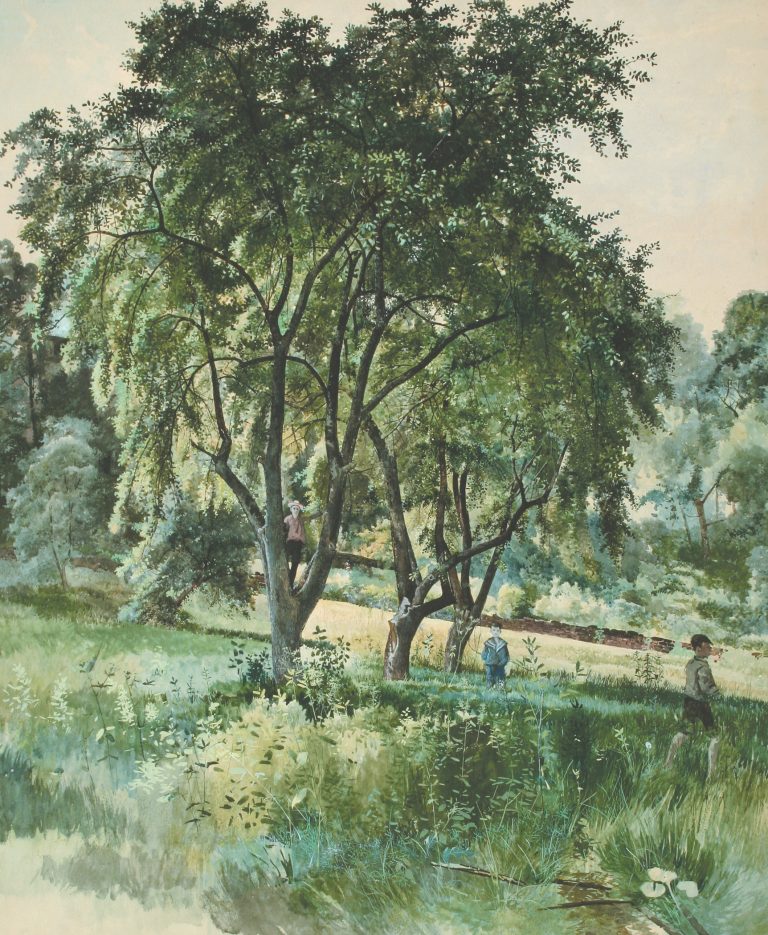 Forest Interior with Henry, Lewis, and Robert Fussell (Charles Lewis Fussell)