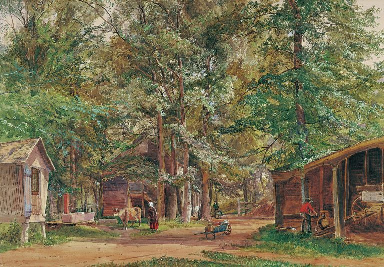 Farm Scene with Figures (John Faulkner)